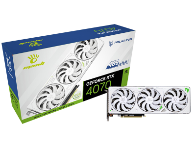 Card đồ hoạ Manli GeForce RTX™ 4070 12GB GDDR6 Polar Fox Triple